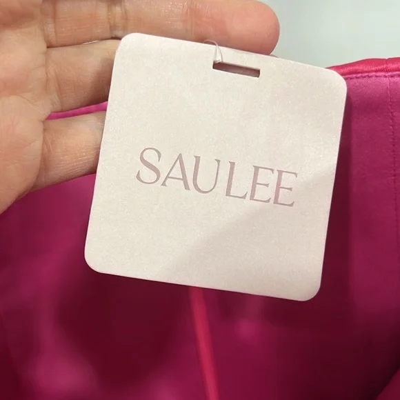 SAU LEE Priyanka Dress in Hot Pink - Picture 9 of 14